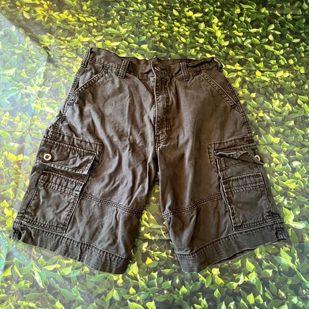 Levi-s Men's Black and Brown Shorts
